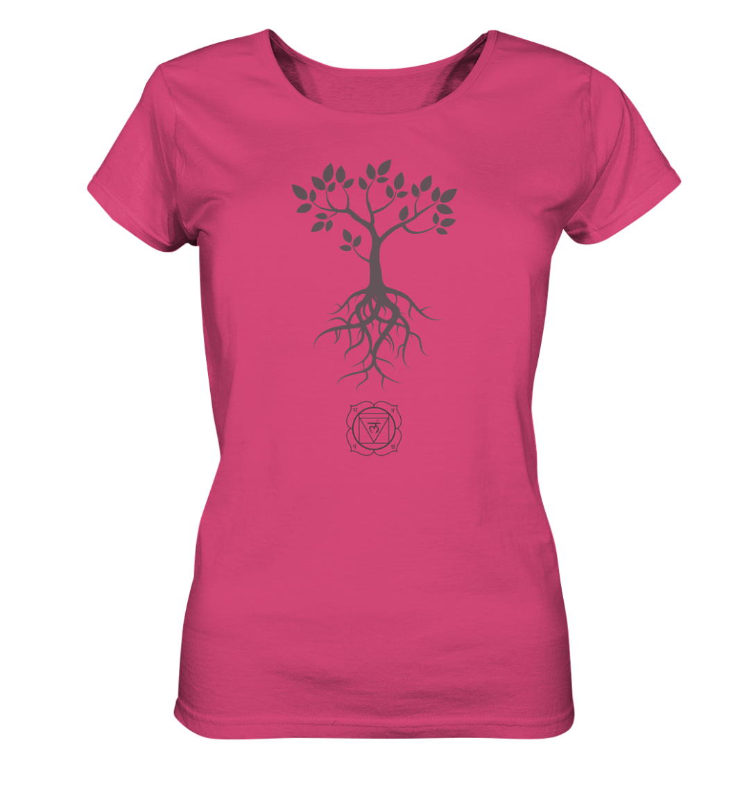 front ladies organic shirt d94979 1116x 1 Muladhara Chakra - Ladies Bio Baumwoll Shirt
