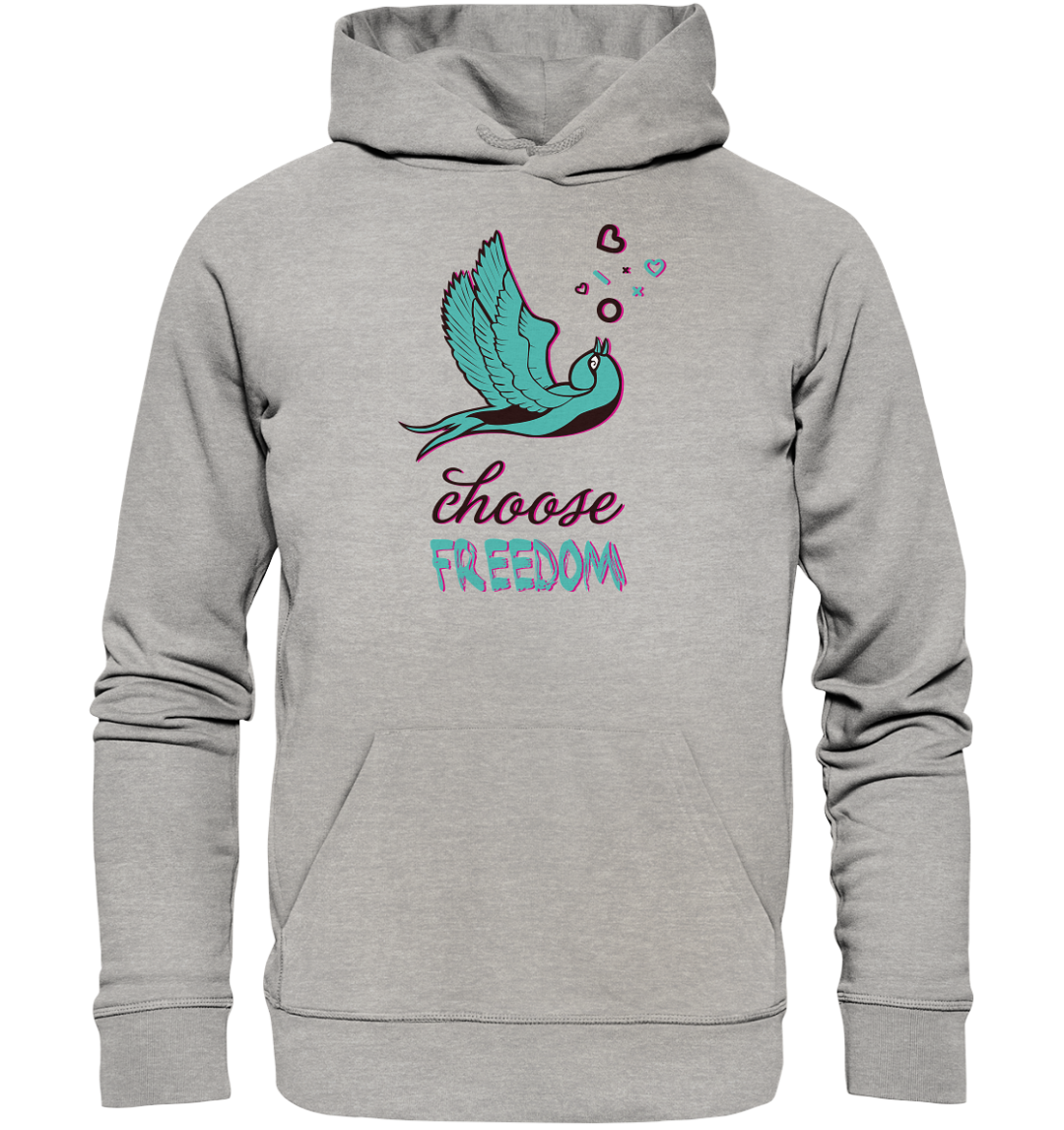 front organic hoodie c2c1c0 1116x 1 Choose Freedom - Organic Hoodie